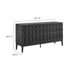 Samos Black 62" Sideboard - Ornate Home