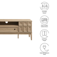 Samos Light Oak 59" TV Stand - Ornate Home