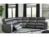 Samperstone Gray 5pc Power Reclining Sectional (Online Special Price) - Ornate Home