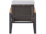 San Clemente Natural Teak/Carbon Aluminum/Brindle Wicker Lounge Chair - Ornate Home