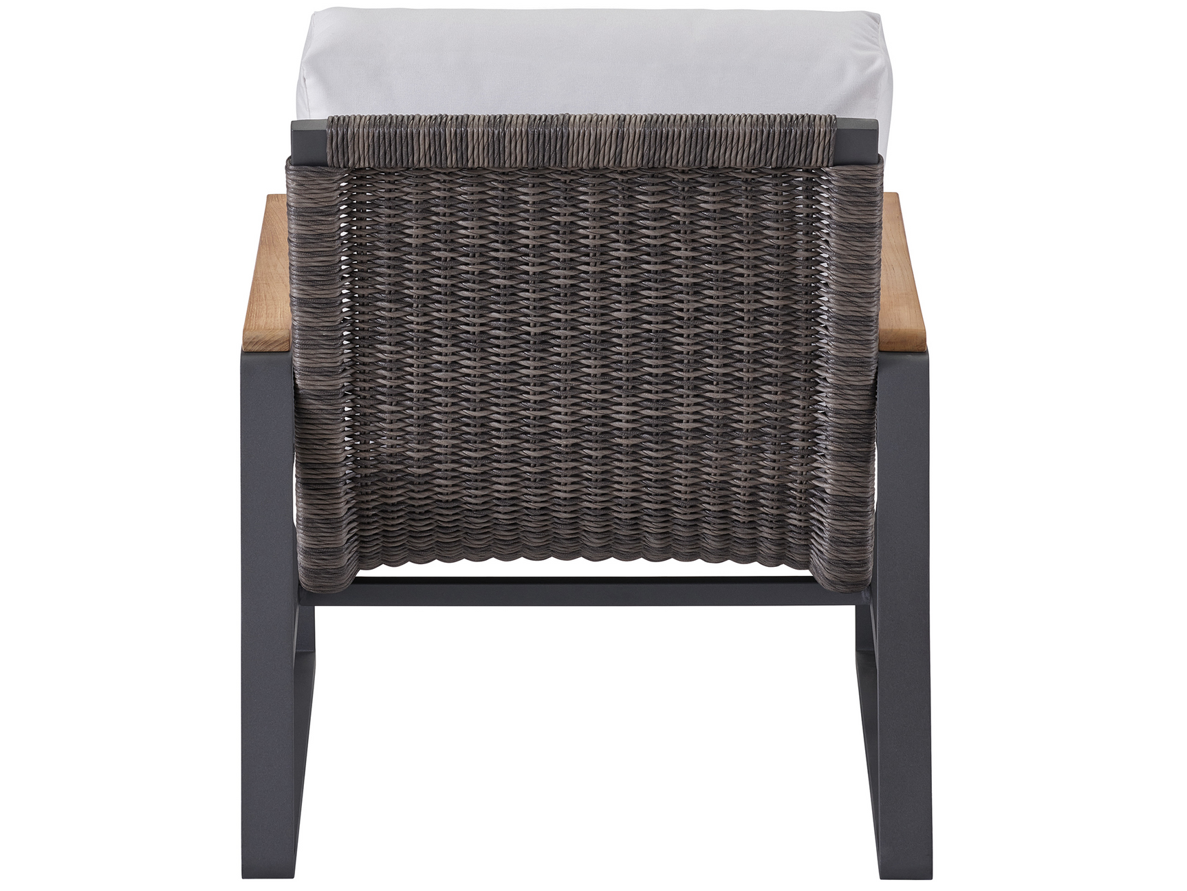 San Clemente Natural Teak/Carbon Aluminum/Brindle Wicker Lounge Chair - Ornate Home