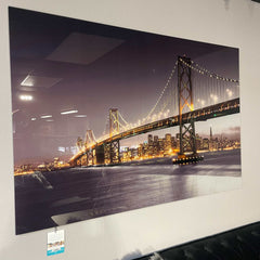 San Francisco Bridge Tempered Glass w / Foil Wall Art - Ornate Home