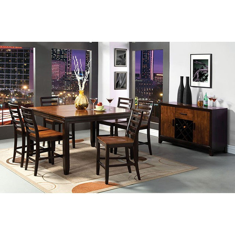 San Isabel Acacia/Espresso Counter Height Chair (Set of 2) - Ornate Home