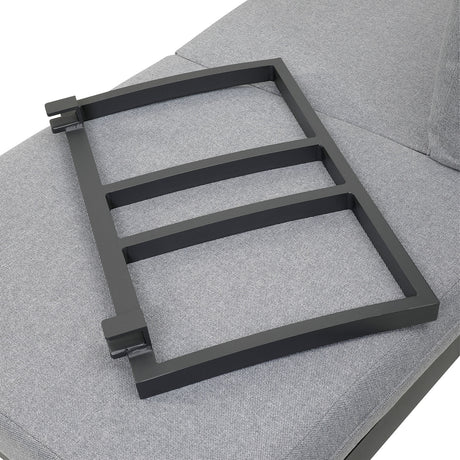 San Jose Gun Metal/Natural/Gray Outdoor Sectional - Ornate Home