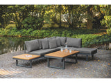 San Jose Gun Metal/Natural/Gray Outdoor Sectional - Ornate Home