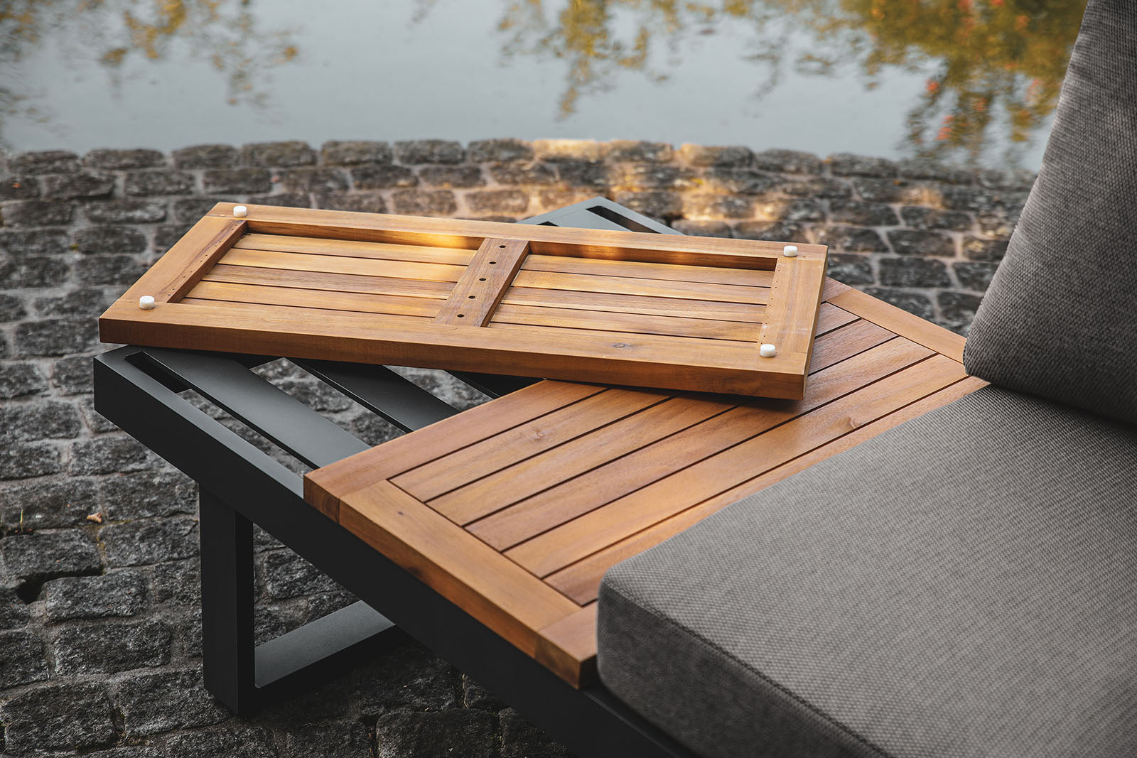 San Jose Gun Metal/Natural/Gray Outdoor Sectional - Ornate Home