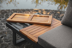 San Jose Gun Metal/Natural/Gray Outdoor Sectional - Ornate Home