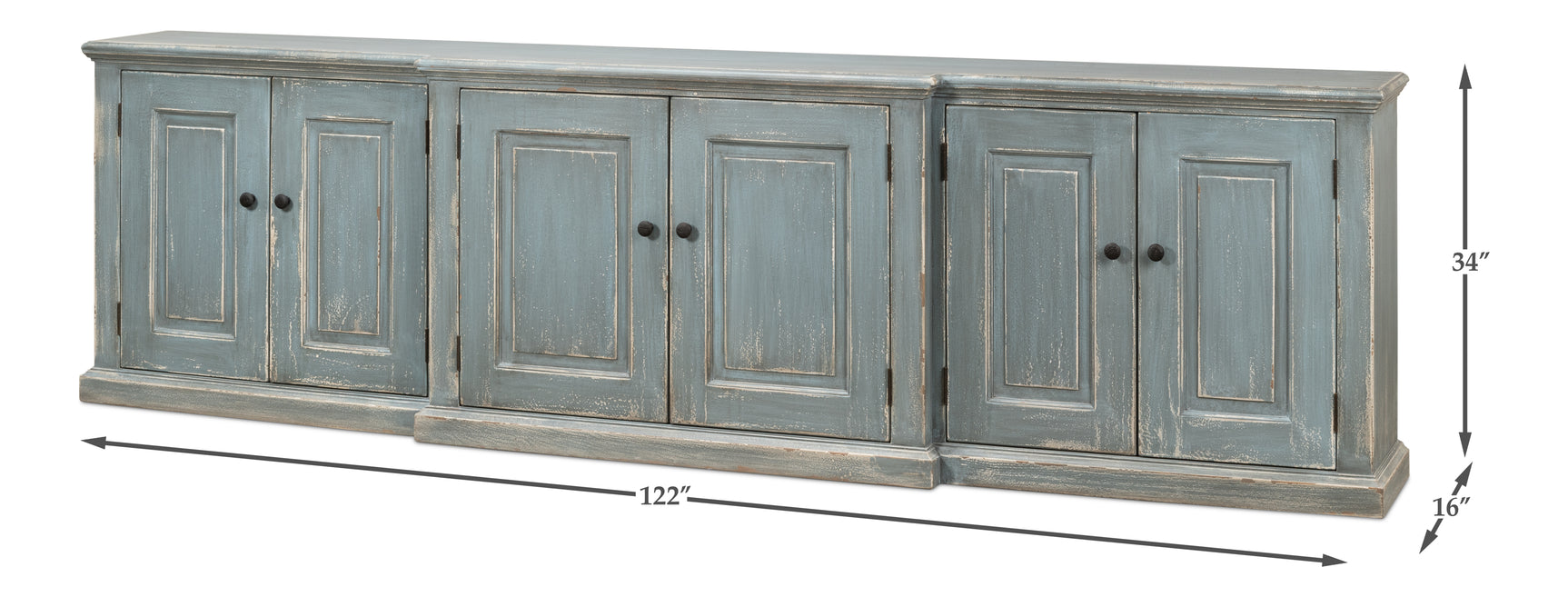 San Marco Bungalow Blue Credenza - Ornate Home