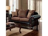San Roque Brown/Espresso/Dark Cherry Loveseat - Ornate Home