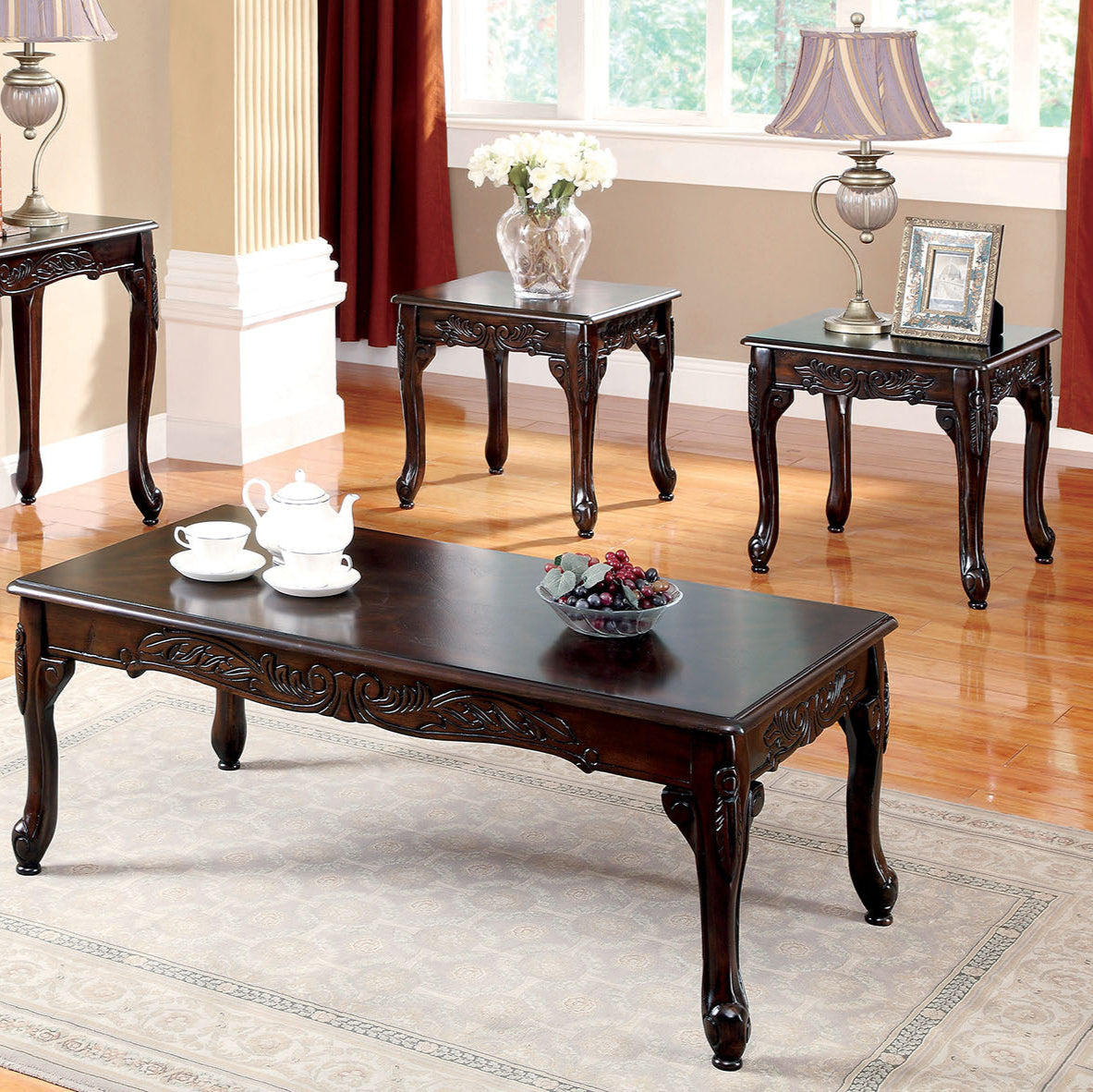 San Roque Brown/Espresso/Dark Cherry Sofa - Ornate Home