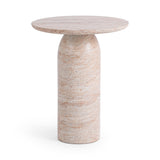 Sana Capri Limestone Outdoor End Table - Ornate Home