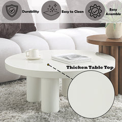 Sanat White Coffee Table - Ornate Home
