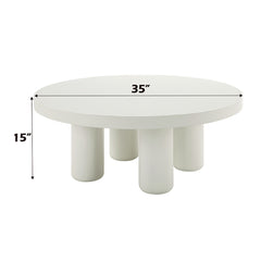 Sanat White Coffee Table - Ornate Home