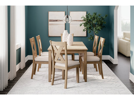 Sanbriar Light Brown Dining Room Set (Set of 7) - Ornate Home