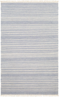 Sanc Blue/Cream Flatweave Wool Rug - Clearance - Ornate Home