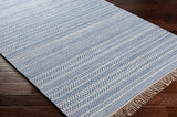 Sanc Blue/Cream Flatweave Wool Rug - Clearance - Ornate Home