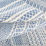 Sanc Blue/Cream Flatweave Wool Rug - Clearance - Ornate Home