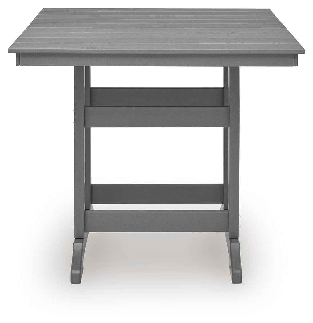 Sanctuary Beach Dark Gray Square Counter TBL w/UMB OPT - Ornate Home