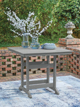 Sanctuary Beach Dark Gray Square Counter TBL w/UMB OPT - Ornate Home