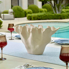 Sand Dune Brown/White Outdoor Ceramic Bowl - Ornate Home