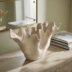Sand Dune Brown/White Outdoor Ceramic Bowl - Ornate Home