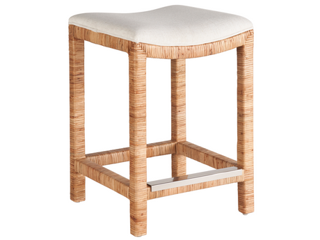 Sandbar Nomad Snow/Natural Console Stool - Ornate Home