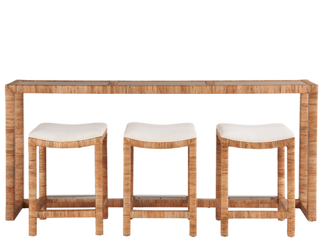 Sandbar Nomad Snow/Natural Console Stool - Ornate Home