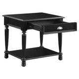 Sanders Black End Table - Ornate Home