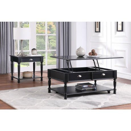 Sanders Black End Table - Ornate Home