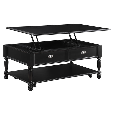 Sanders Black Lift Top Cocktail Table - Ornate Home