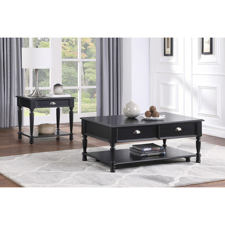 Sanders Black Lift Top Cocktail Table - Ornate Home