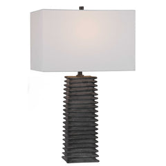 Sanderson Metallic Charcoal Table Lamp - Ornate Home