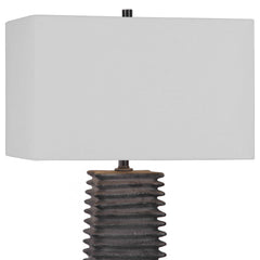 Sanderson Metallic Charcoal Table Lamp - Ornate Home