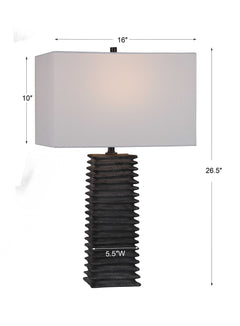Sanderson Metallic Charcoal Table Lamp - Ornate Home