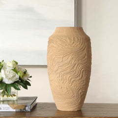 Sandstone Flow Terracotta Large Vase - Ornate Home