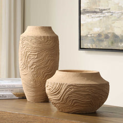 Sandstone Flow Terracotta Large Vase - Ornate Home