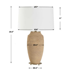 Sandstone Flow Terracotta Table Lamp - Ornate Home