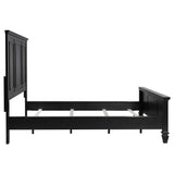 Sandy Beach Black 63-inch California King Wood Panel Bed - Ornate Home