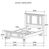 Sandy Beach Black 63-inch California King Wood Panel Bed - Ornate Home