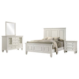 Sandy Beach Cream White 4-piece California King Bedroom Set - Ornate Home