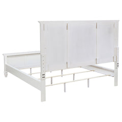 Sandy Beach Cream White 4-piece California King Bedroom Set - Ornate Home