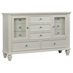 Sandy Beach Cream White 4-piece California King Bedroom Set - Ornate Home