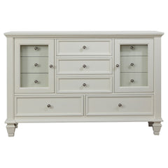 Sandy Beach Cream White 4-piece California King Bedroom Set - Ornate Home
