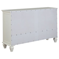 Sandy Beach Cream White 4-piece California King Bedroom Set - Ornate Home