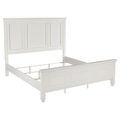 Sandy Beach Cream White 4-piece Eastern King Bedroom Set - Ornate Home
