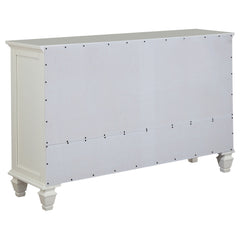 Sandy Beach Cream White 4-piece Eastern King Bedroom Set - Ornate Home