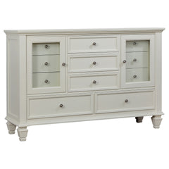 Sandy Beach Cream White 5-piece California King Bedroom Set - Ornate Home