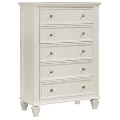 Sandy Beach Cream White 5-piece Eastern King Bedroom Set - Ornate Home