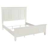 Sandy Beach Cream White 63-inch California King Panel Bed - Ornate Home