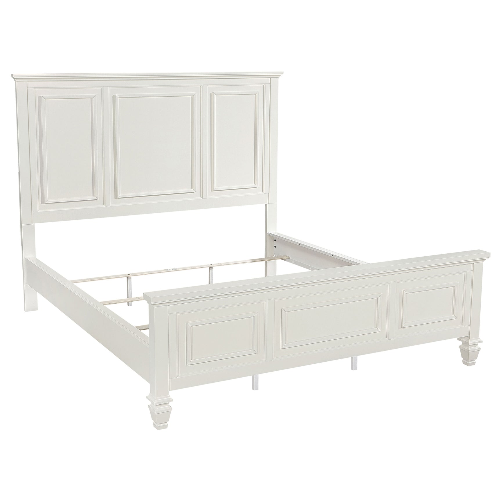 Sandy Beach Cream White 63-inch California King Panel Bed - Ornate Home
